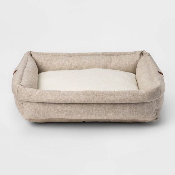 Rectangular Roll Cuff Dog Beds - M - Boots & Barkley - Picture 1 of 2